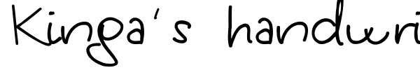 Kinga's handwriting font preview